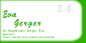 eva gerger business card